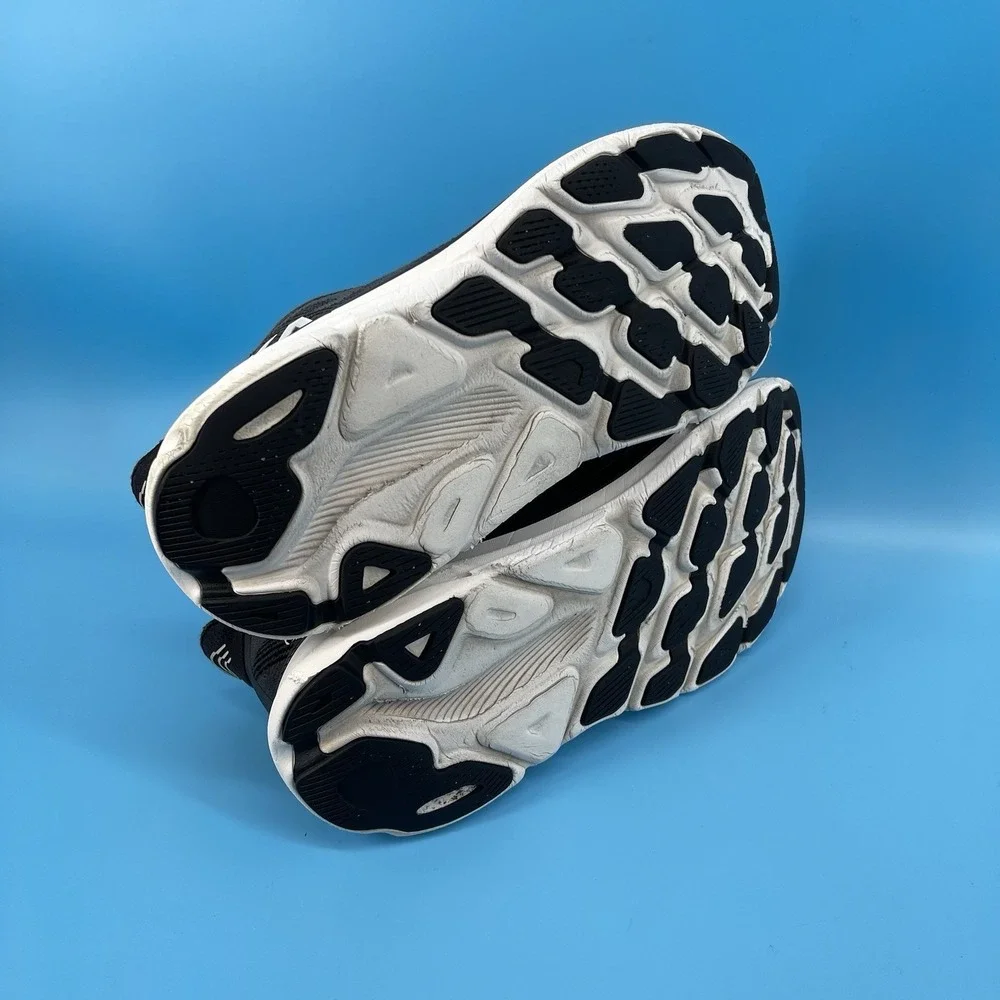 Women's HOKA Clifton 9 Running Shoes – Black/White – Size 9B